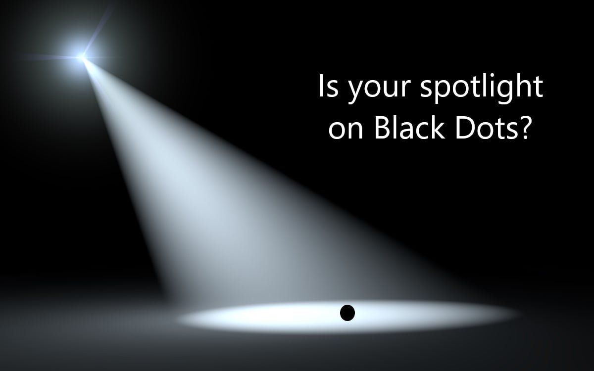 spotlight on black dot