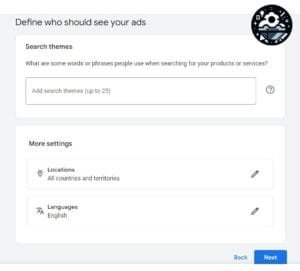 Define your Search Themes